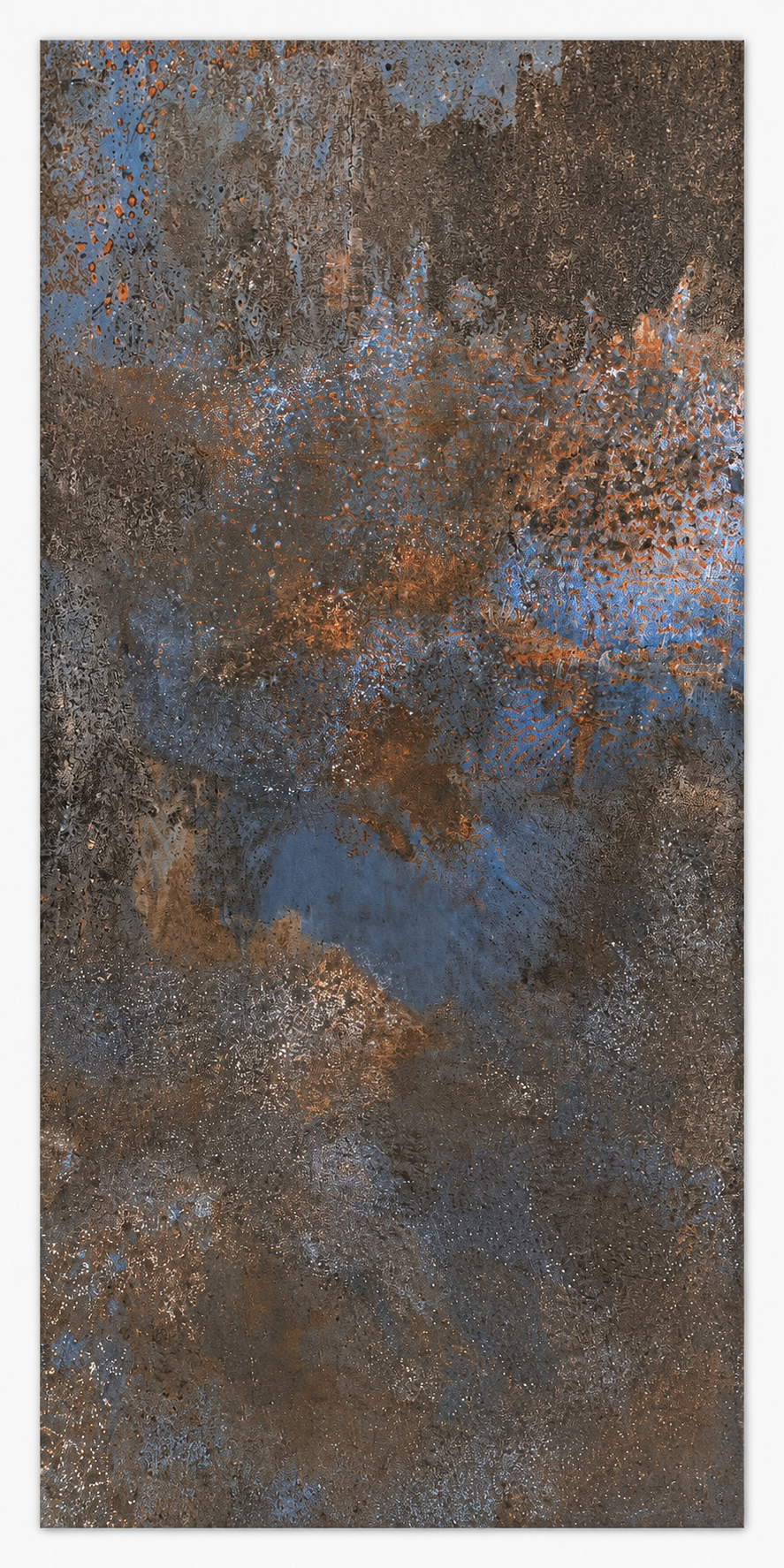 Metal Blue Matt Industrial Effect Tile – 60 × 120 cm