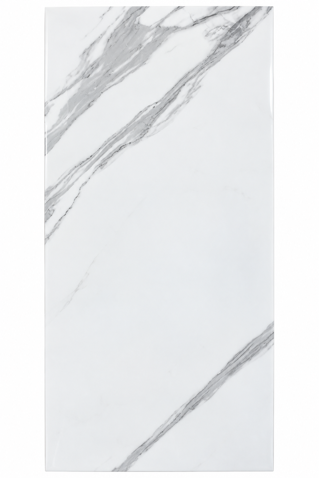 Royal Statuario Grey Polished Marble Effect Tile – 30 × 60 cm